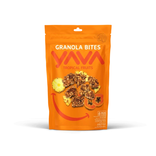 granola bites trópusi gyümölcsök 125g